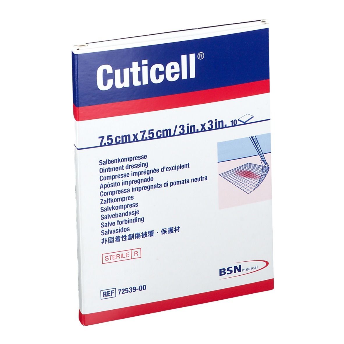 Cuticell® Salbenkompresse 7,5 cm x 7,5 cm