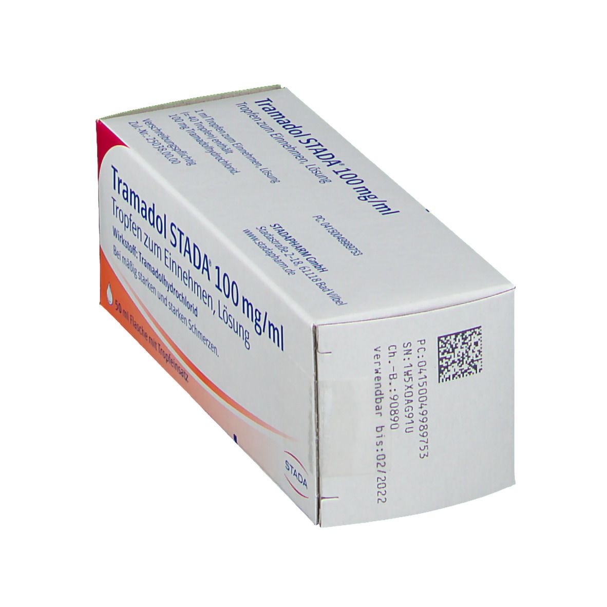 Tramadol Stada 100 mg/ml Tropfen zum Einnehmen 50 ml