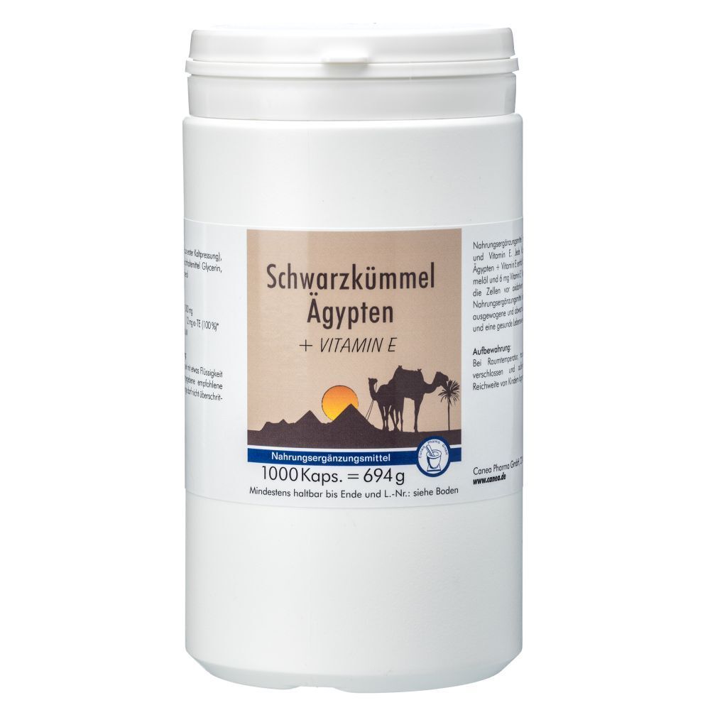Schwarzkümmel Ägypten + Vitamin E 1000 St Kapseln