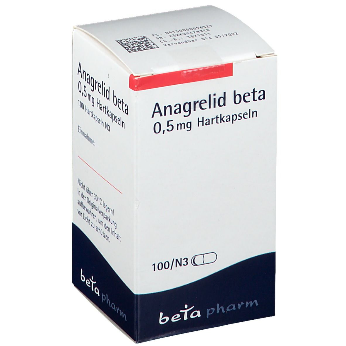 Anagrelid beta 0,5 mg