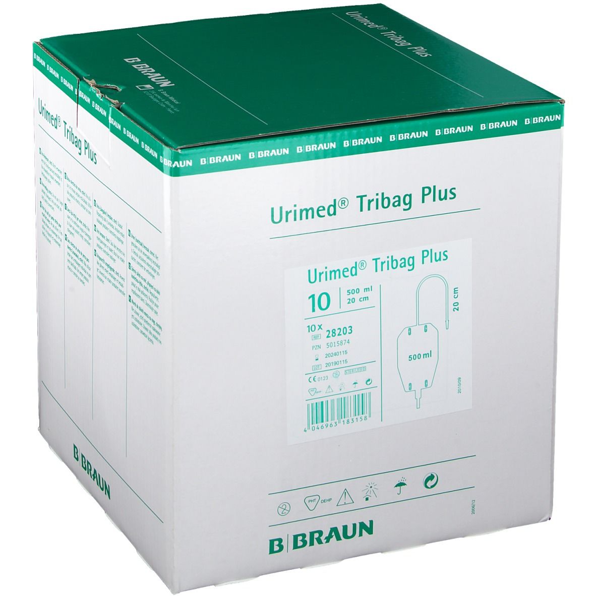 Urimed Tribag Plus Urin Beinbtl.500ml 20cm ster. 10 St Beutel