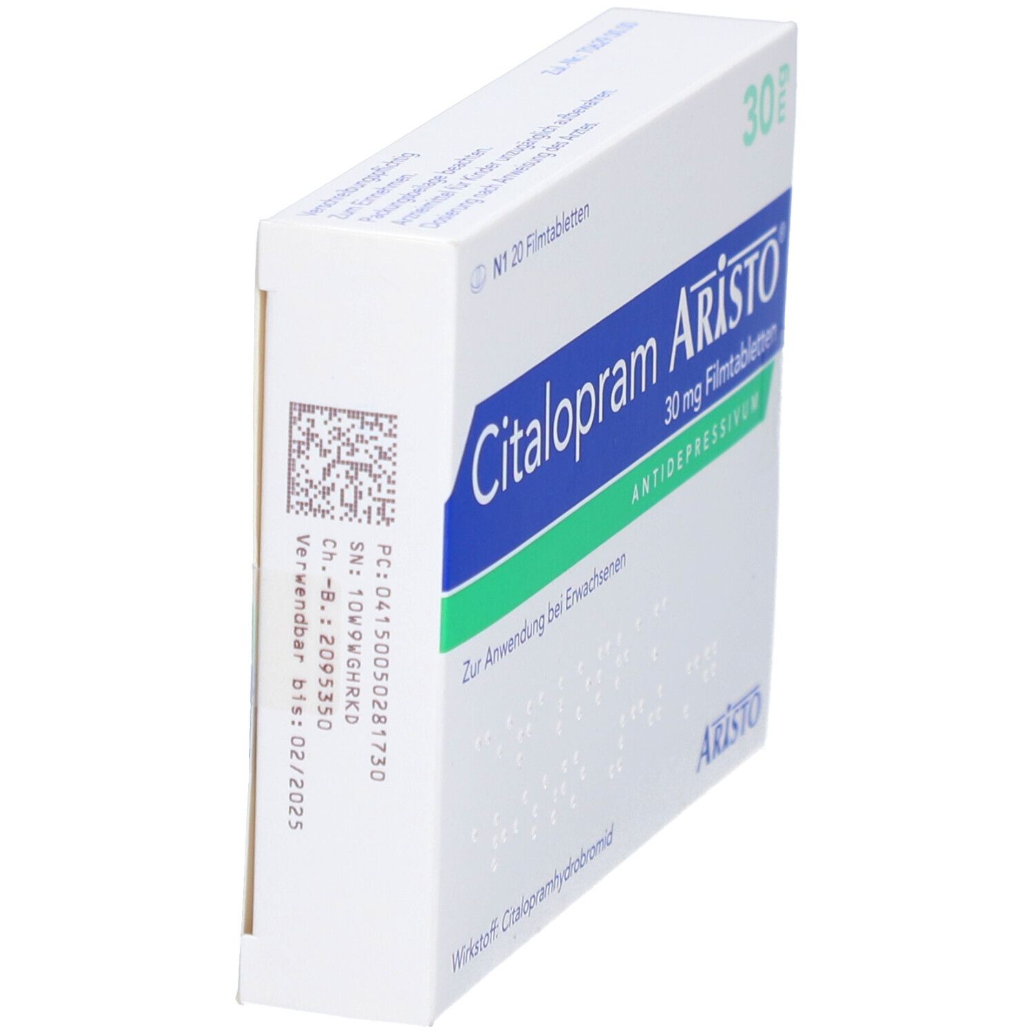 Citalopram Aristo 30 mg Filmtabletten 20 St