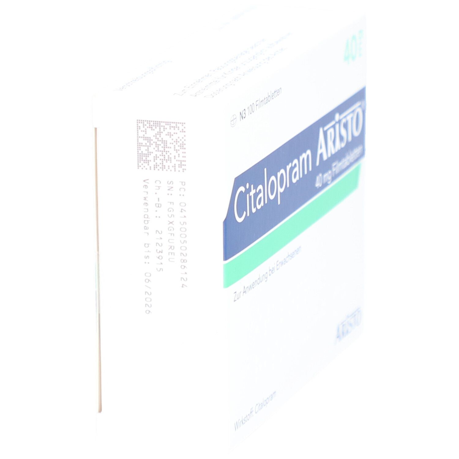 Citalopram Aristo 40 mg Filmtabletten 100 St