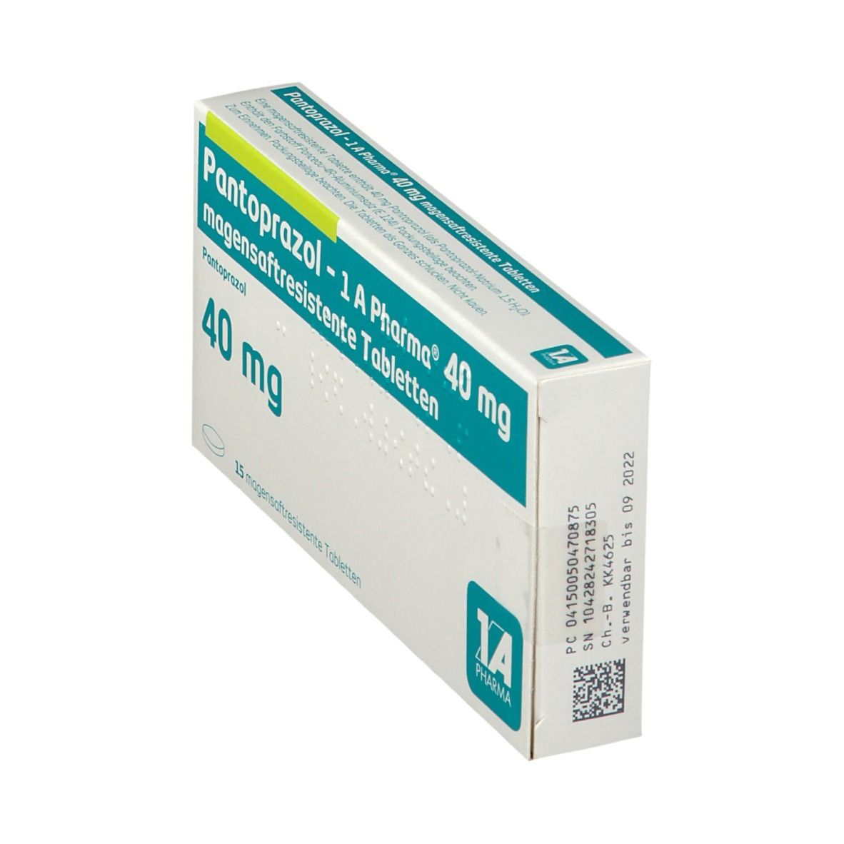 Pantoprazol-1A Pharma 40 mg magensaftres.Tabletten 15 St Tabletten magensaftresistent