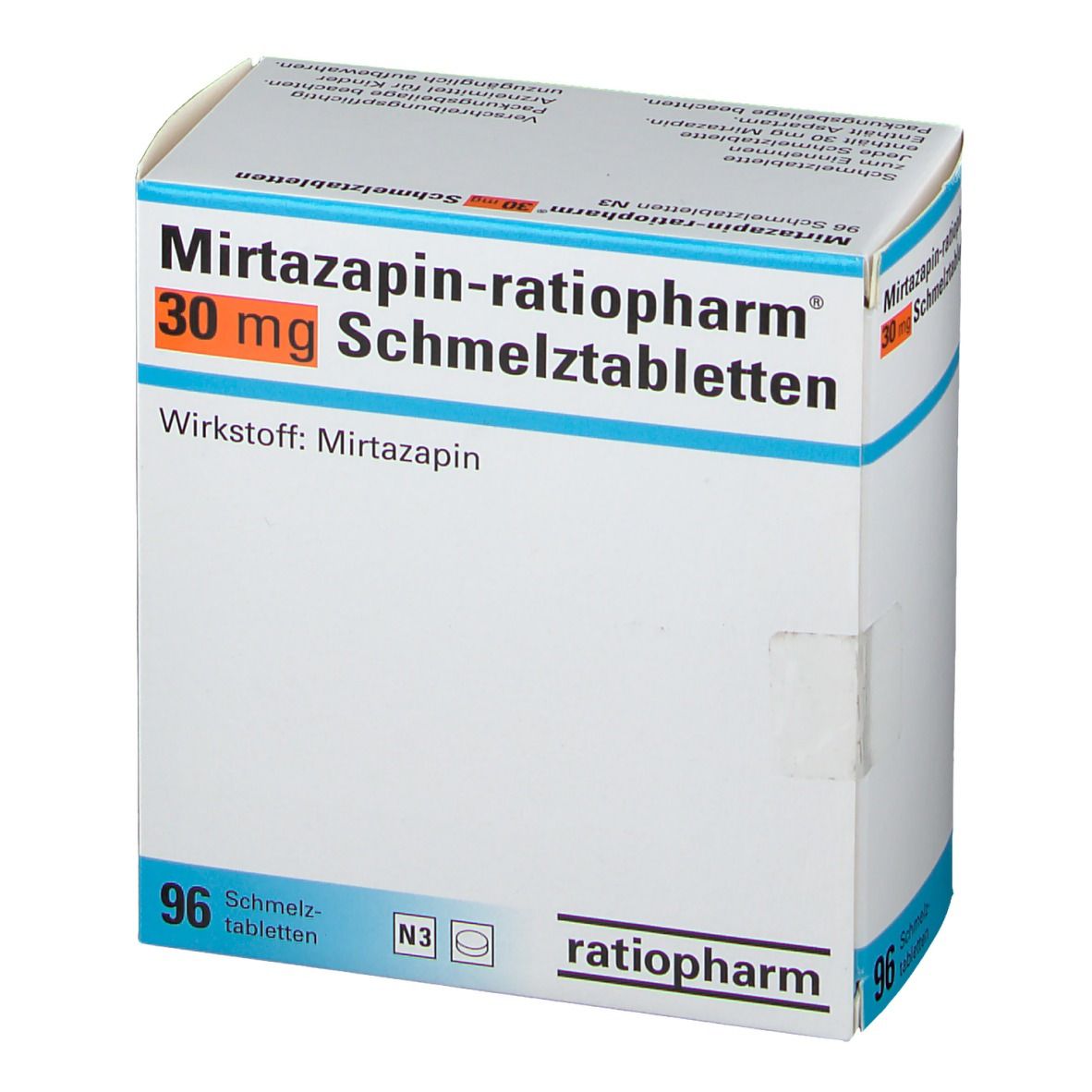 Mirtazapin-ratiopharm® 30 mg Schmelztabletten