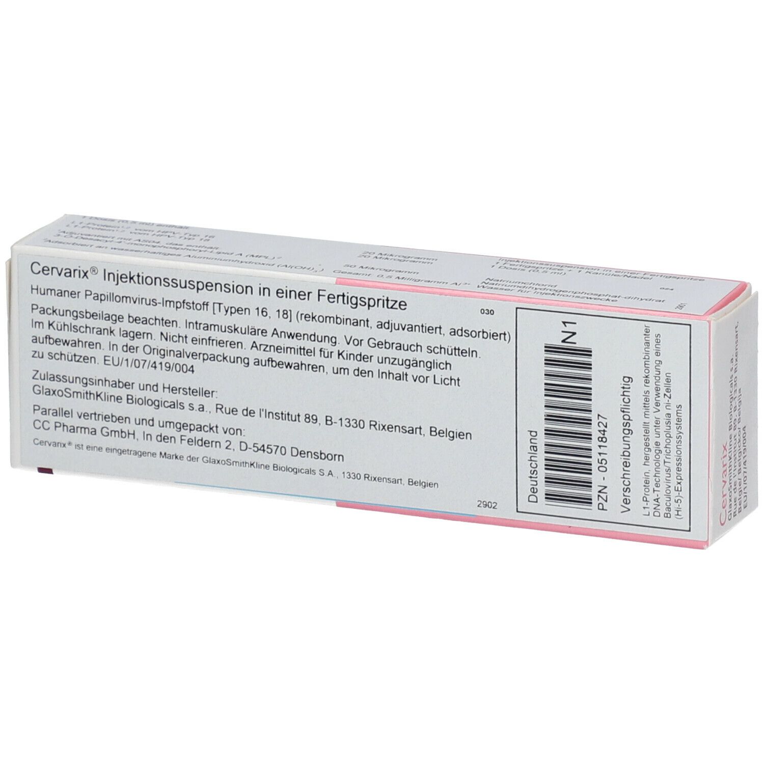 CERVARIX Inj.-Susp.i.e.Fertigspritze