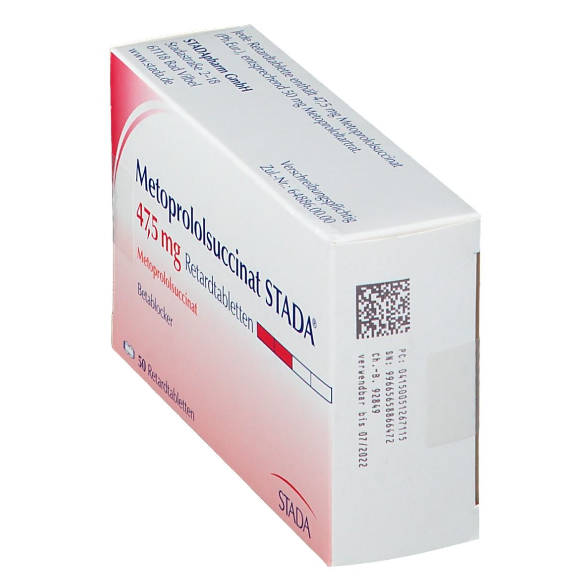 Metoprololsuccinat STADA® 47,5 mg Retardtabletten