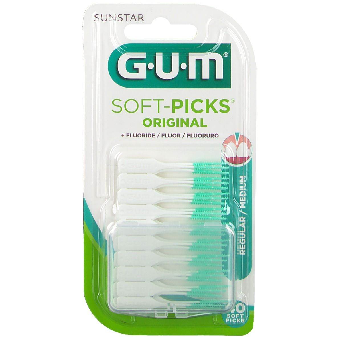 GUM® Soft-Picks® Regular 0,9 - 1 mm+ Etui
