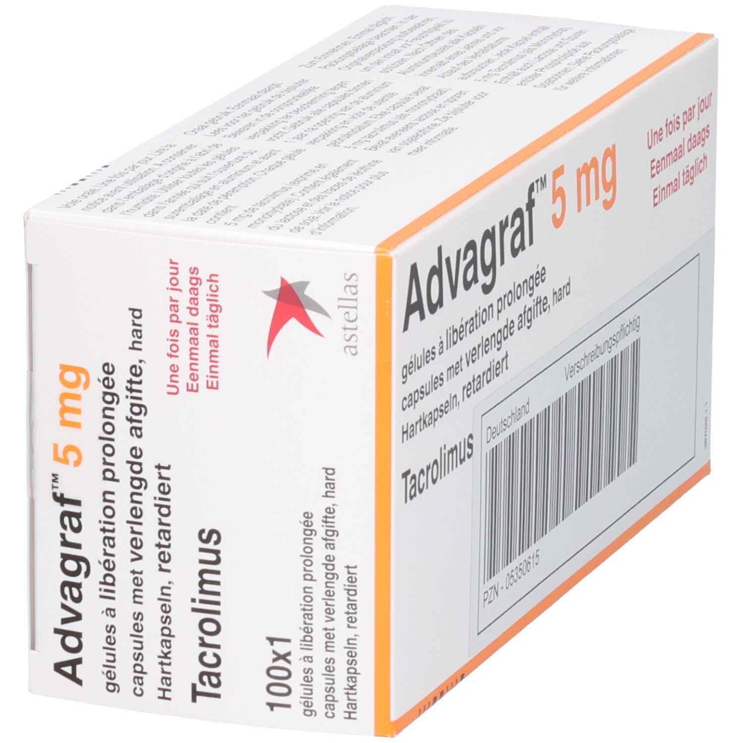 Advagraf 5 mg Hartkapseln retardiert, Tacrolimus, Astellas.