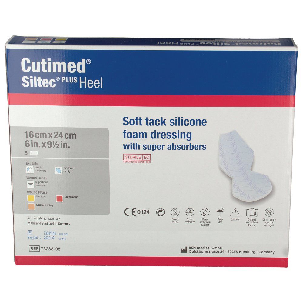 Cutimed® Siltec Heel 3D 16 cm x 24 cm