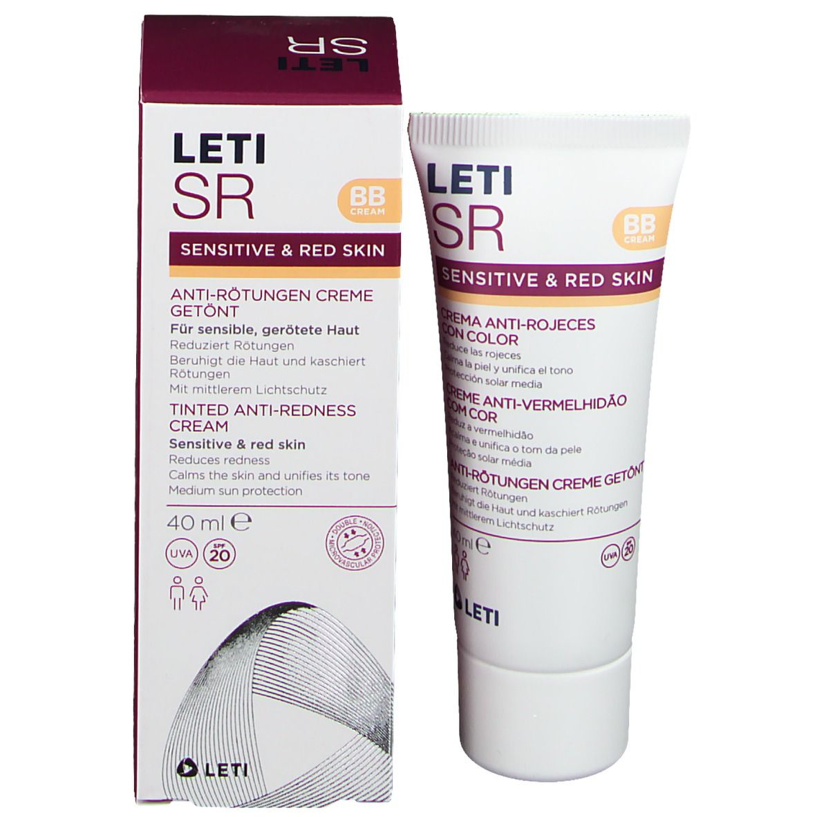 LETI SR Anti-Rötungen Pflegecreme getönt