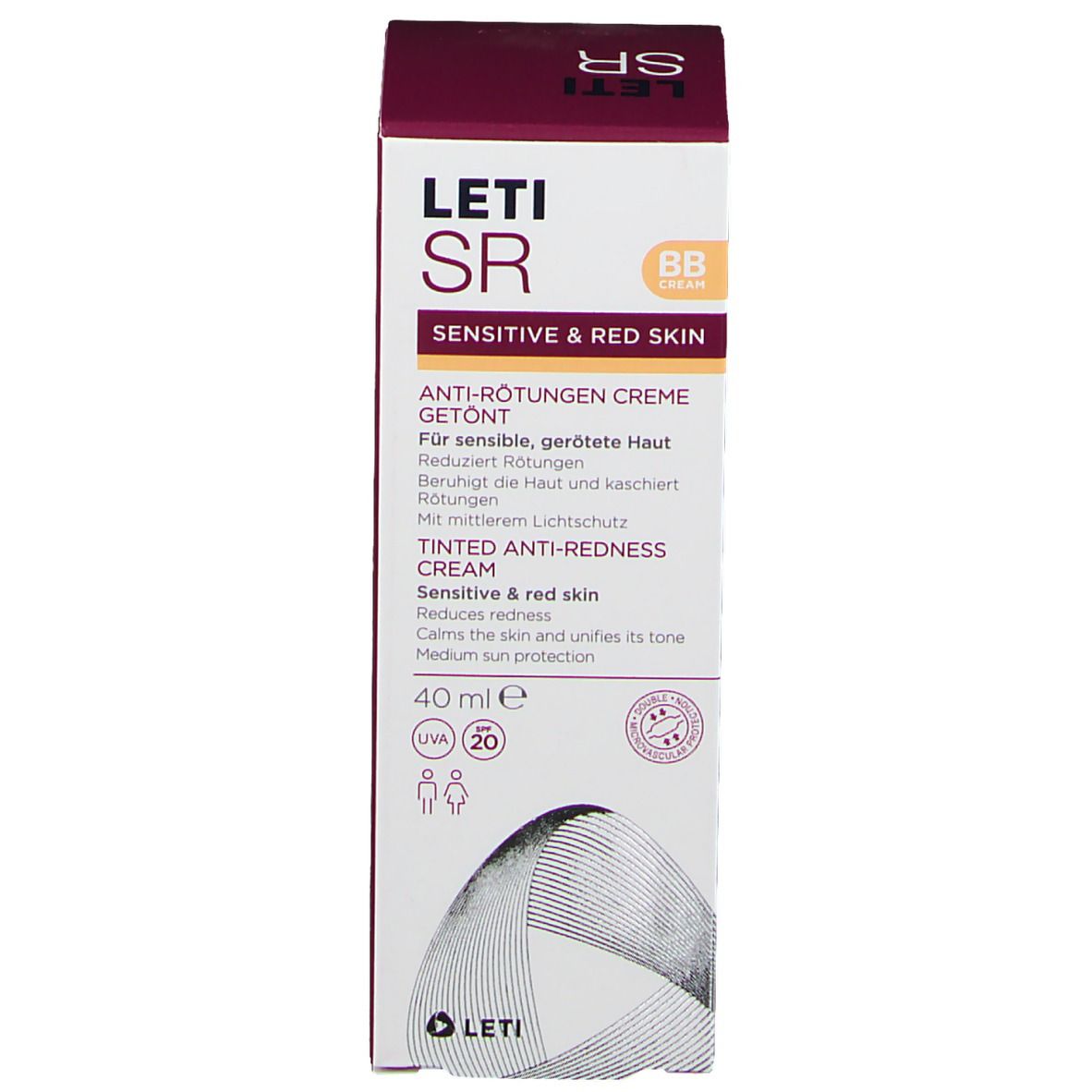 LETI SR Anti-Rötungen Pflegecreme getönt