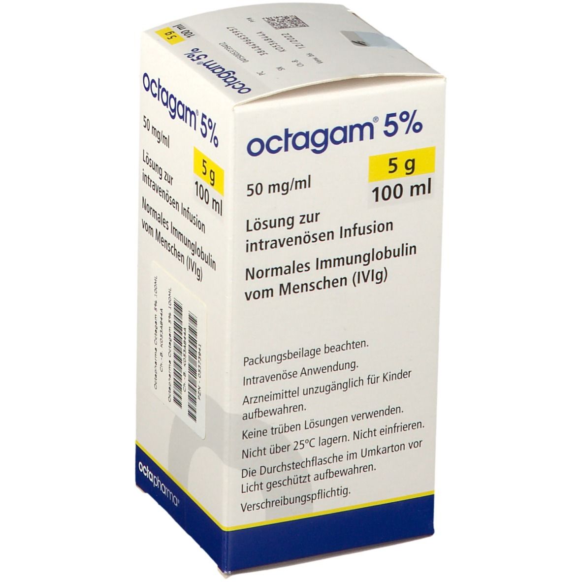 Octagam 5% 5 g IgG Lösung z.intravenös.Infusion 100 ml Infusionslösung