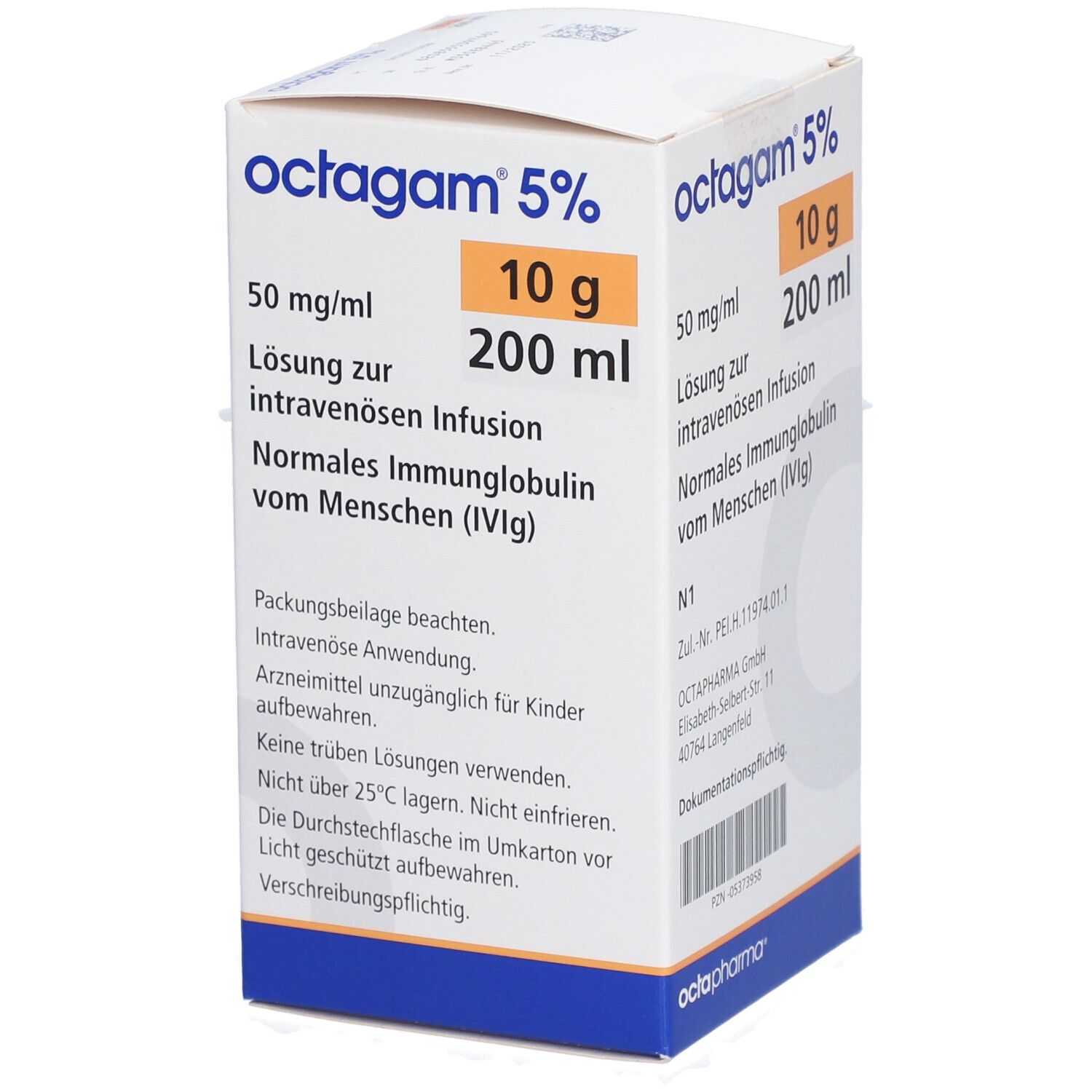 Octagam 5% 10 g IgG Lösung z.intravenös.Infusion 200 ml Infusionslösung