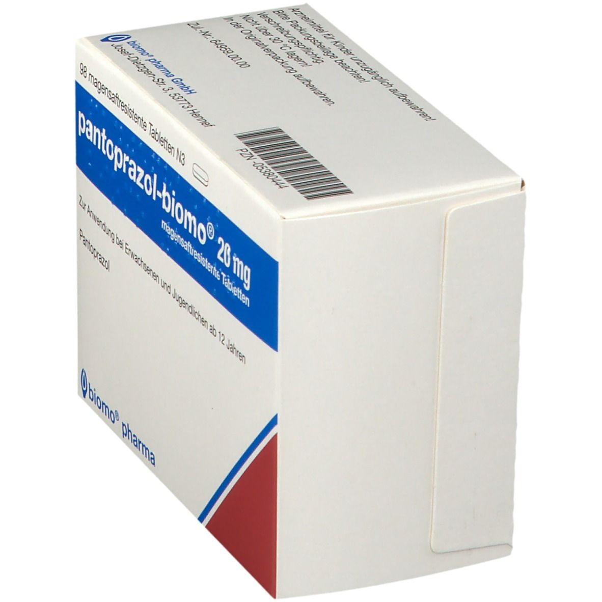 PANTOPRAZOL-biomo 20 mg magensaftres.Tabletten 98 St Tabletten magensaftresistent