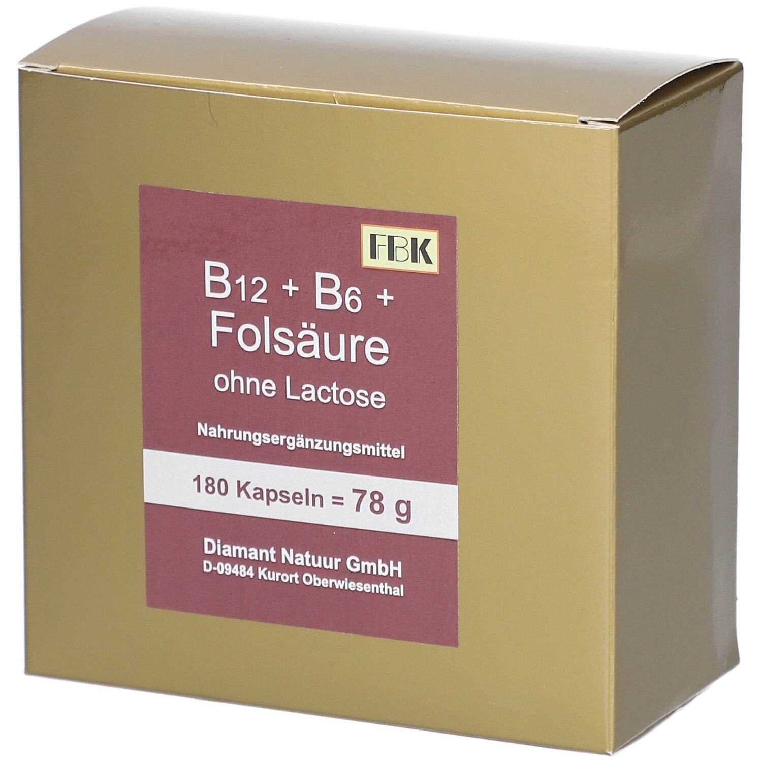 B12 + B6 + Folsäure ohne Lactose Kapseln