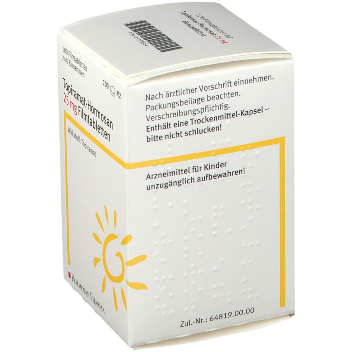 Topiramat Hormosan 25 mg Filmtabletten 100 St