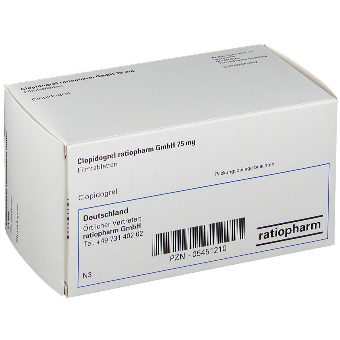 Clopidogrel ratiopharm® 75 mg Filmtabletten