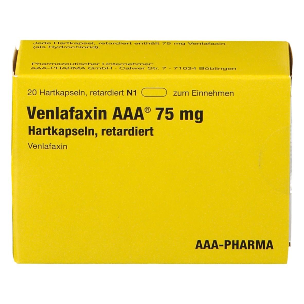 Venlafaxin AAA® 75Mg a