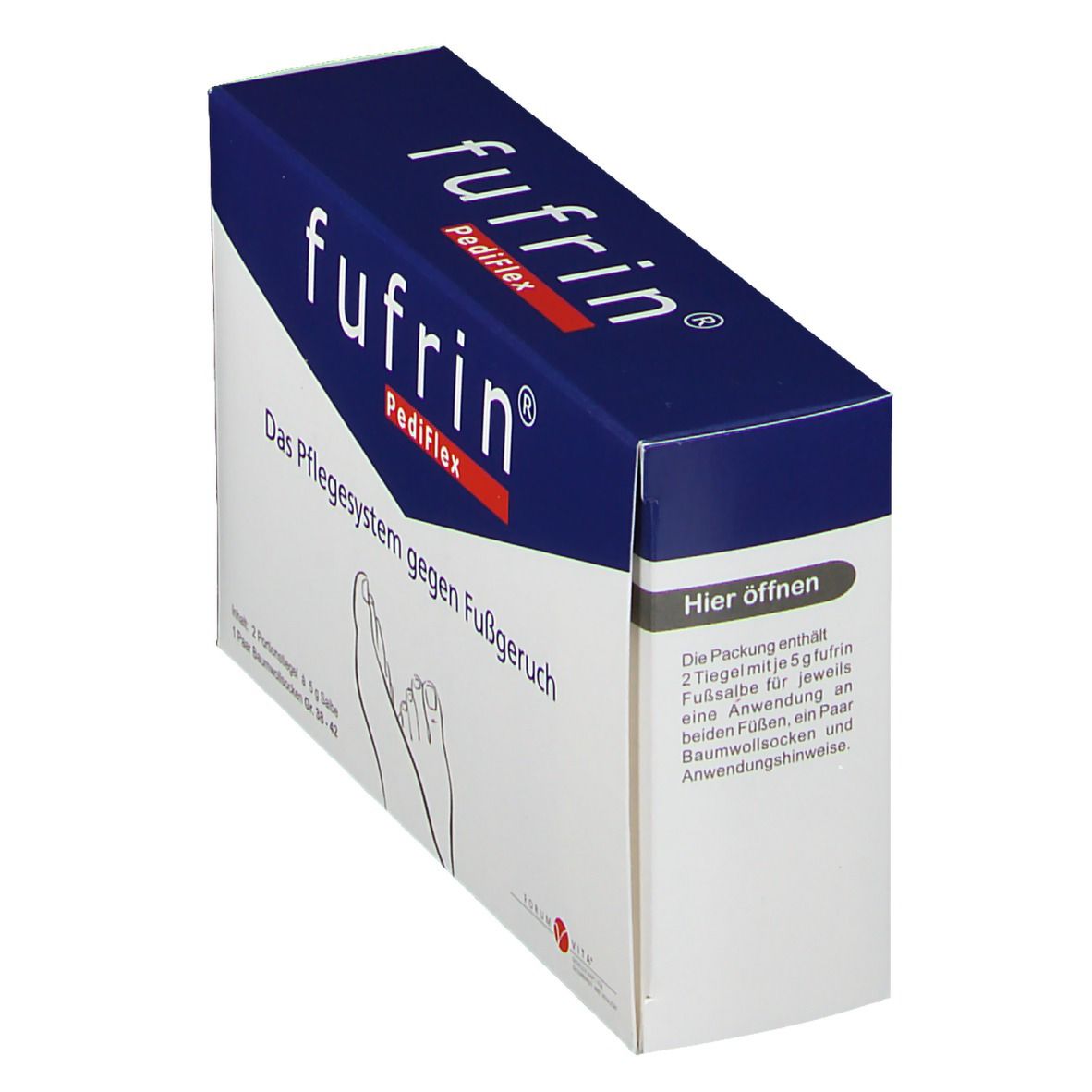 Fufrin Pediflex Pflegesyst.Socke + Salbe Größe 38 - 42