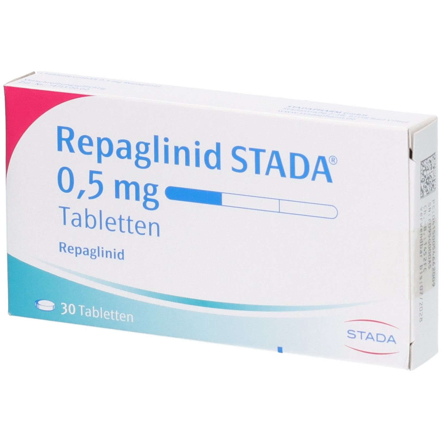Repaglinid STADA 0,5 mg Tabletten, 30 Stück.