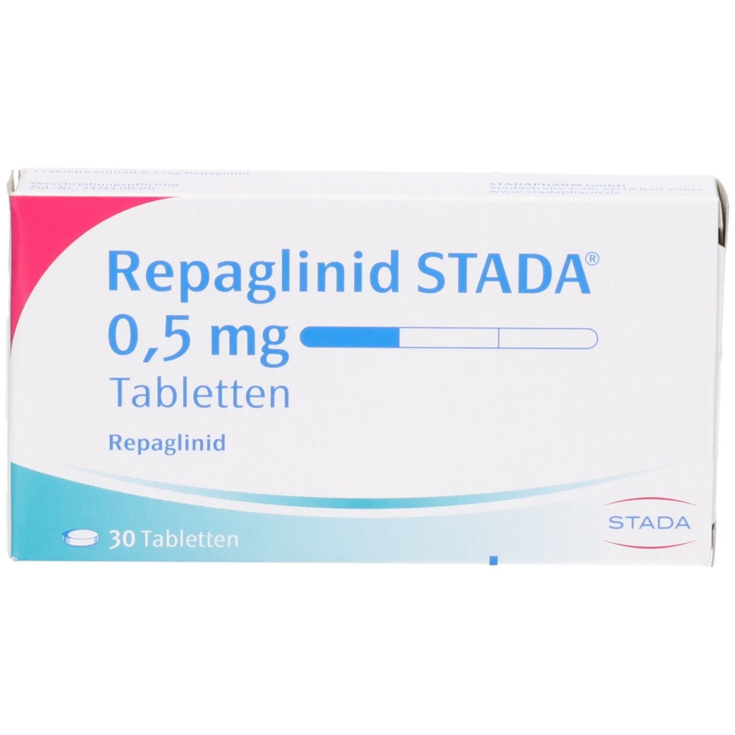 Repaglinid STADA 0,5 mg Tabletten, 30 Stück.