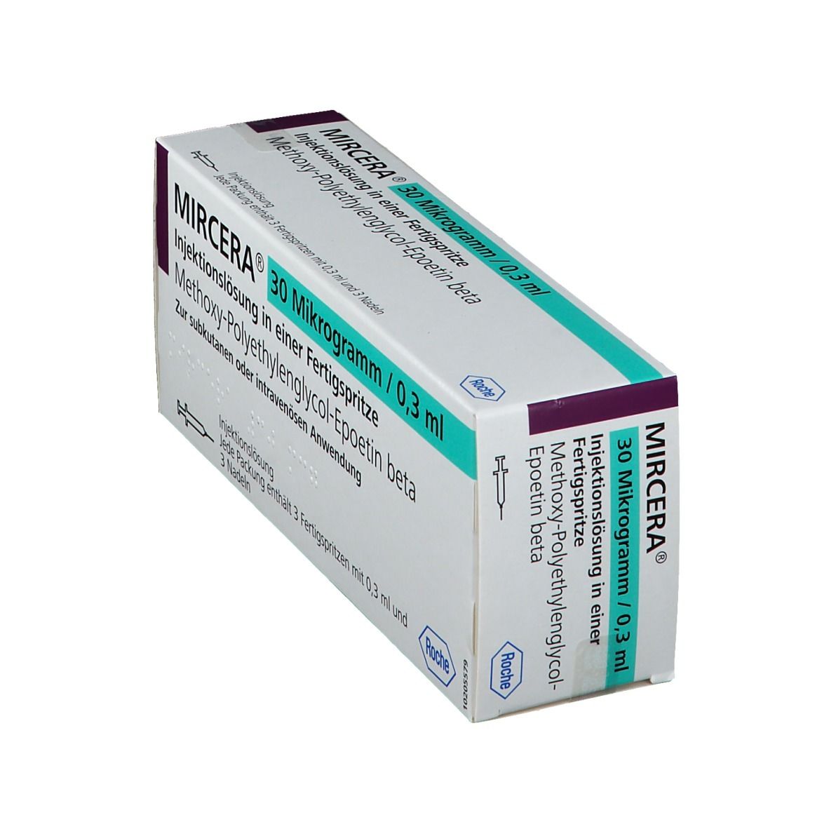 Mircera 30 Mikrogramm/0,3 ml Inj.-Lsg.i.e.F.-Sp. 3 St Infusionsemulsion