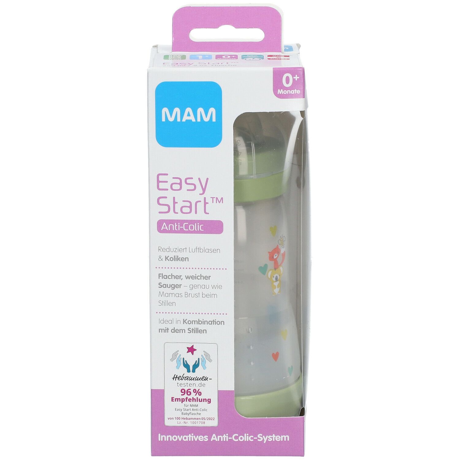 MAM Easy Start Anti-Colik Babyflasche 260ml mit MAM Silikonsauger 1, ab 0 Monate