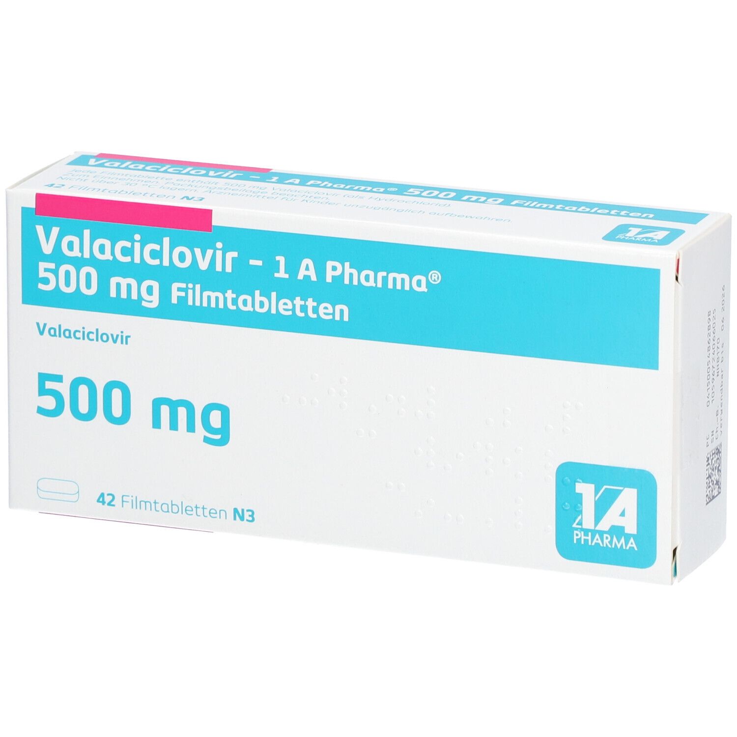 Valaciclovir-1A Pharma 500 mg Filmtabletten 42 St