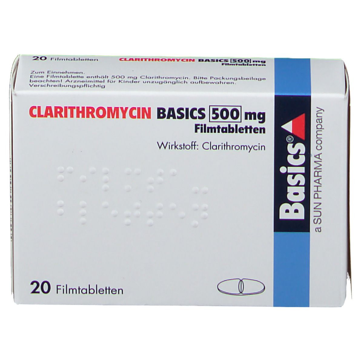 CLARITHROMYCIN BASICS 500 mg