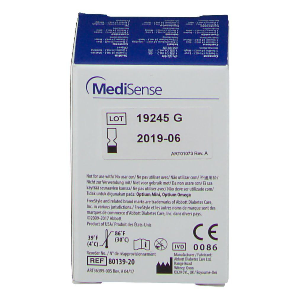 MediSense  Kontrolllösung Glukose + Ketone H/L