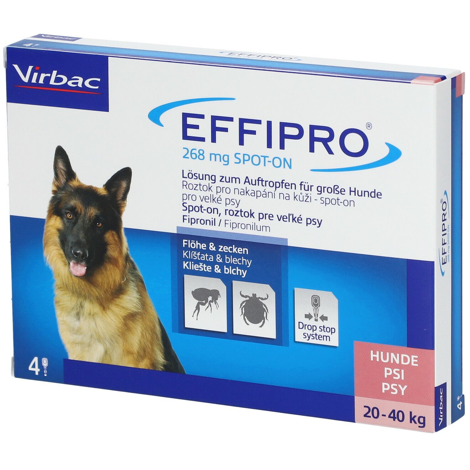 Antiparasitikum - 4 St SHOP EFFIPRO® Spot-on 268 APOTHEKE mg