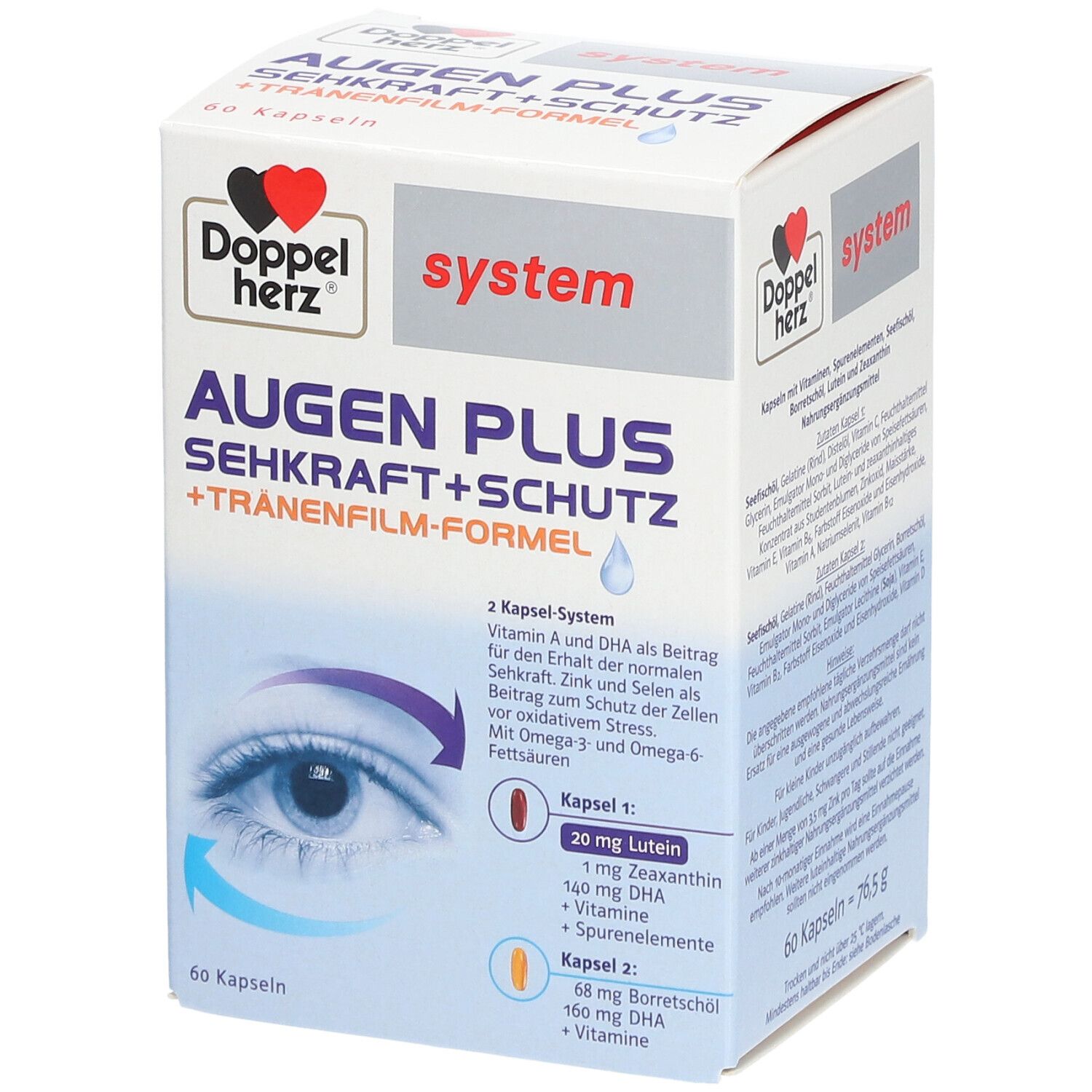 Doppelherz® system AUGEN PLUS SEHKRAFT + SCHUTZ 60 St - shop-apotheke.com