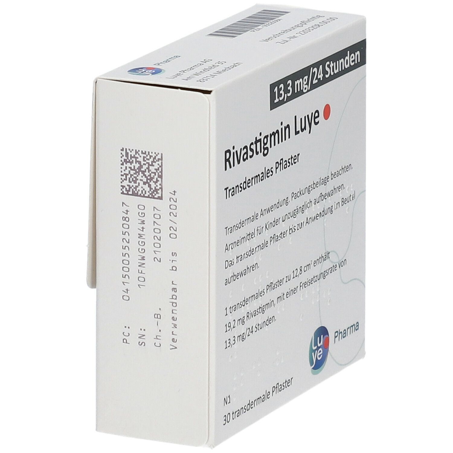 Rivastigmin Luye 13,3 mg/24 Std. transd.Pflaster 30 St Pflaster transdermal