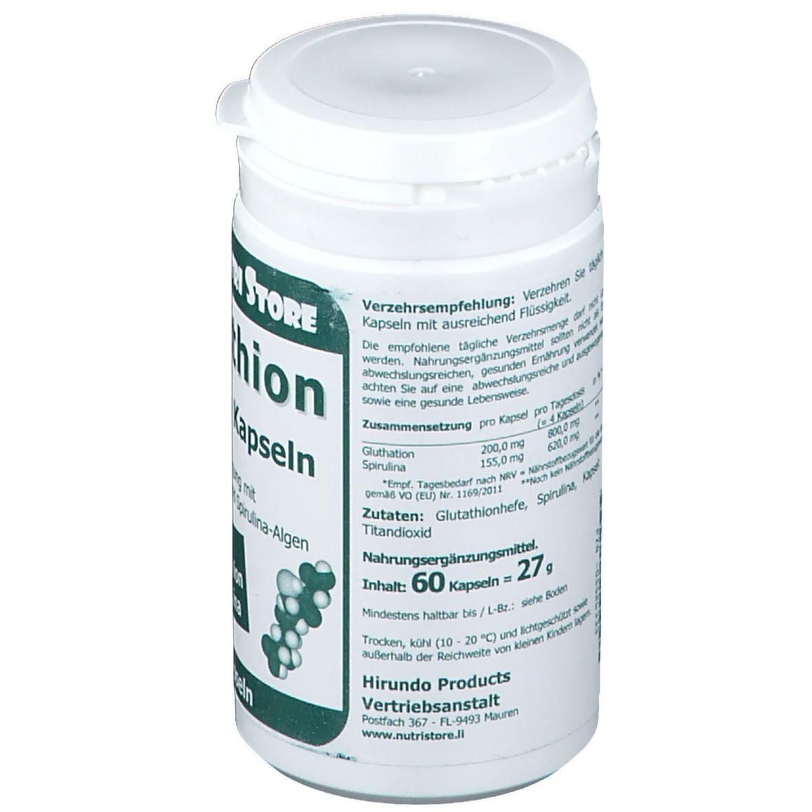 Glutathion 200 mg + Spirulina Kapseln