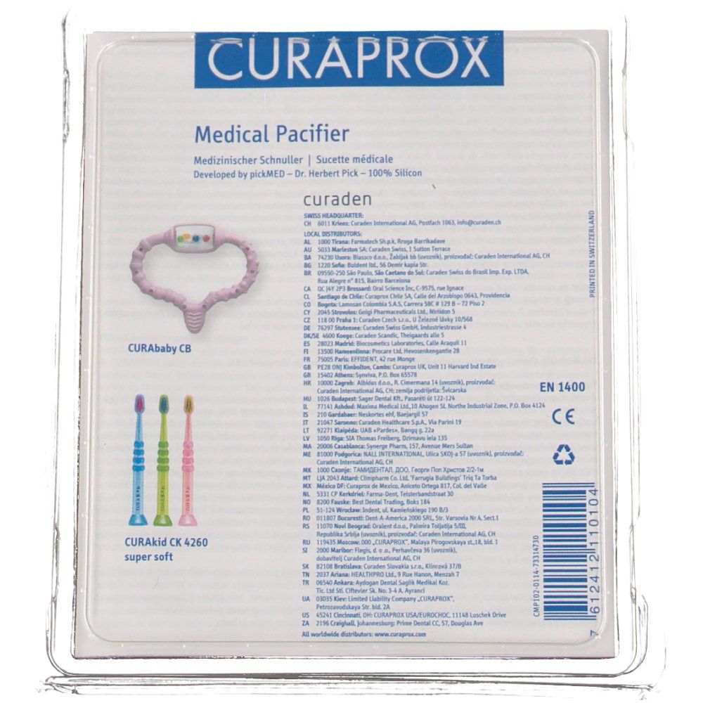 CURAPROX CMP 102 2xsucettes des 8 mois - Sucettes - Pharmacie de