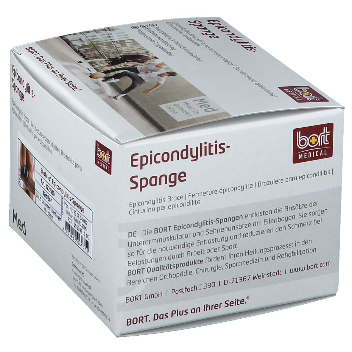 BORT Stabilo® Epicondylitis-Spange mit ulnarer Entlastung Gr. 1 grau