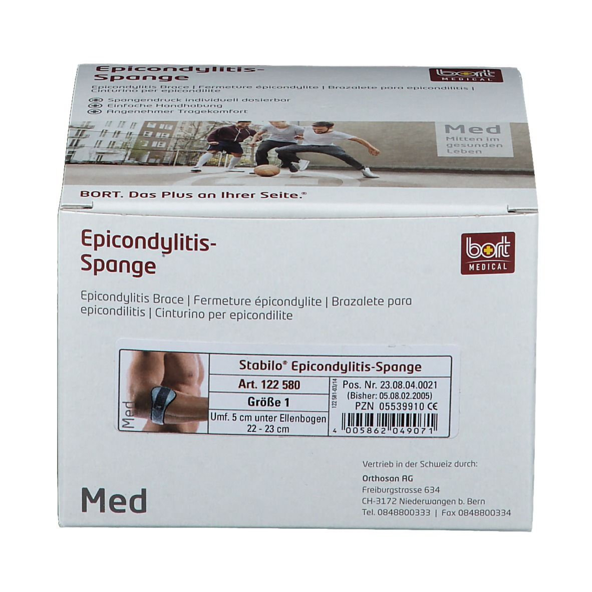 BORT Stabilo® Epicondylitis-Spange mit ulnarer Entlastung Gr. 1 grau