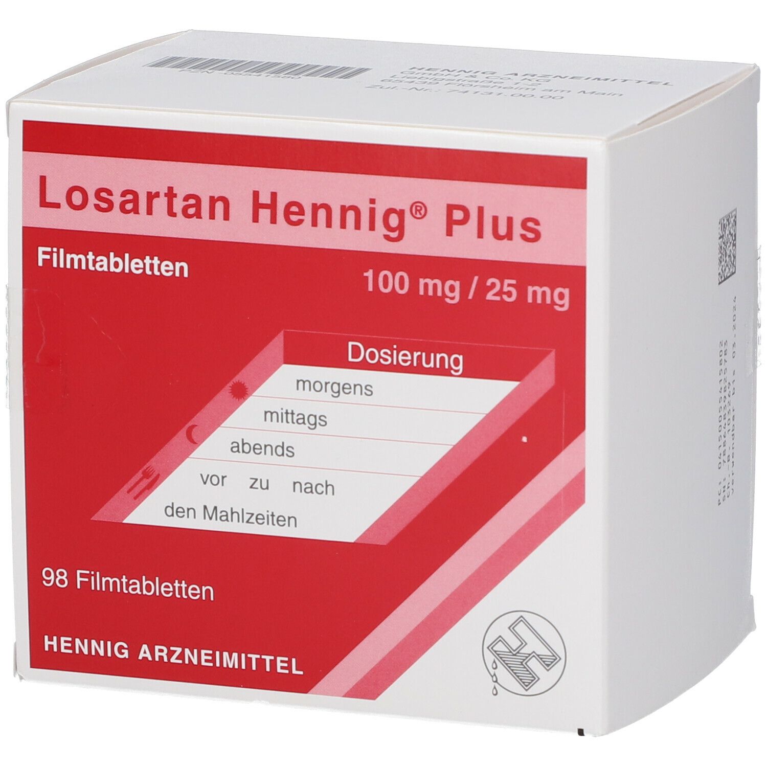 Losartan Hennig® Plus 100 mg/25 mg