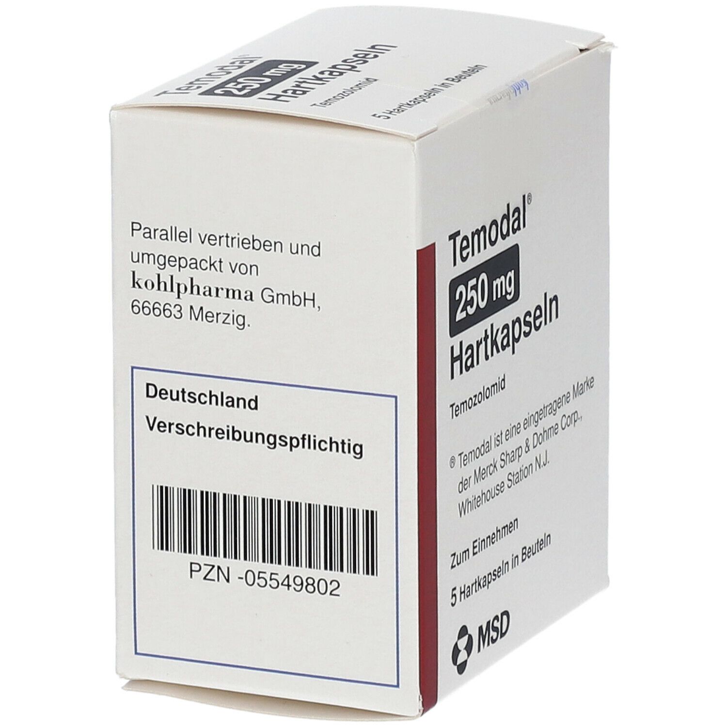 Temodal 250 mg  In Beuteln