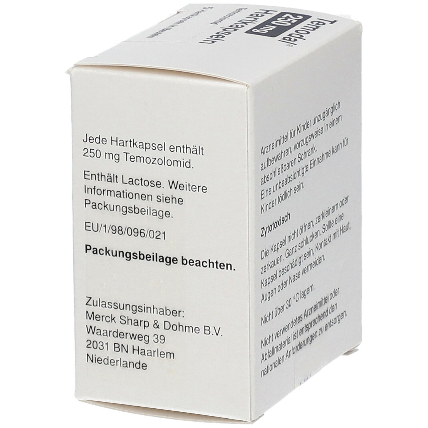 Temodal 250 mg  In Beuteln