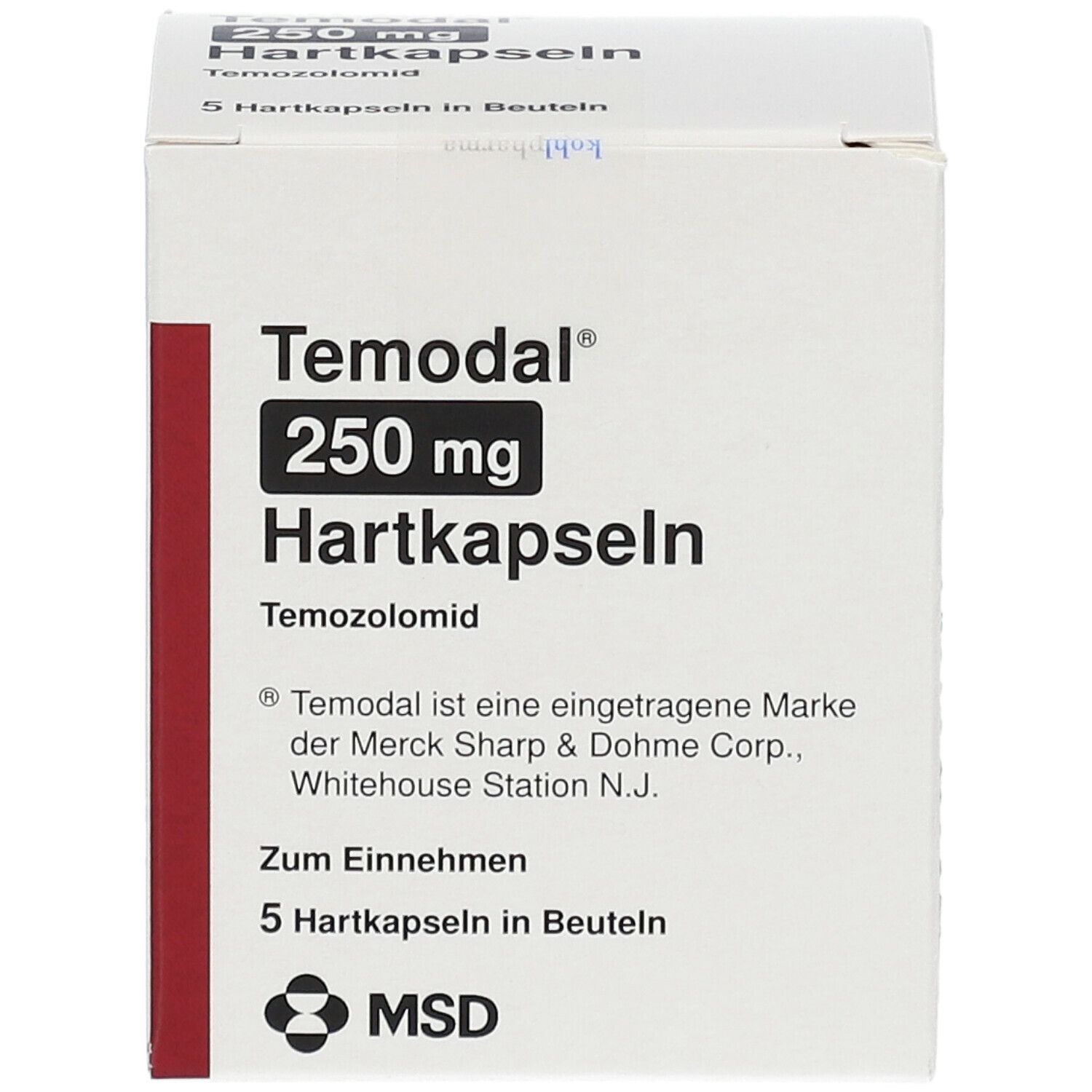 Temodal 250 mg  In Beuteln
