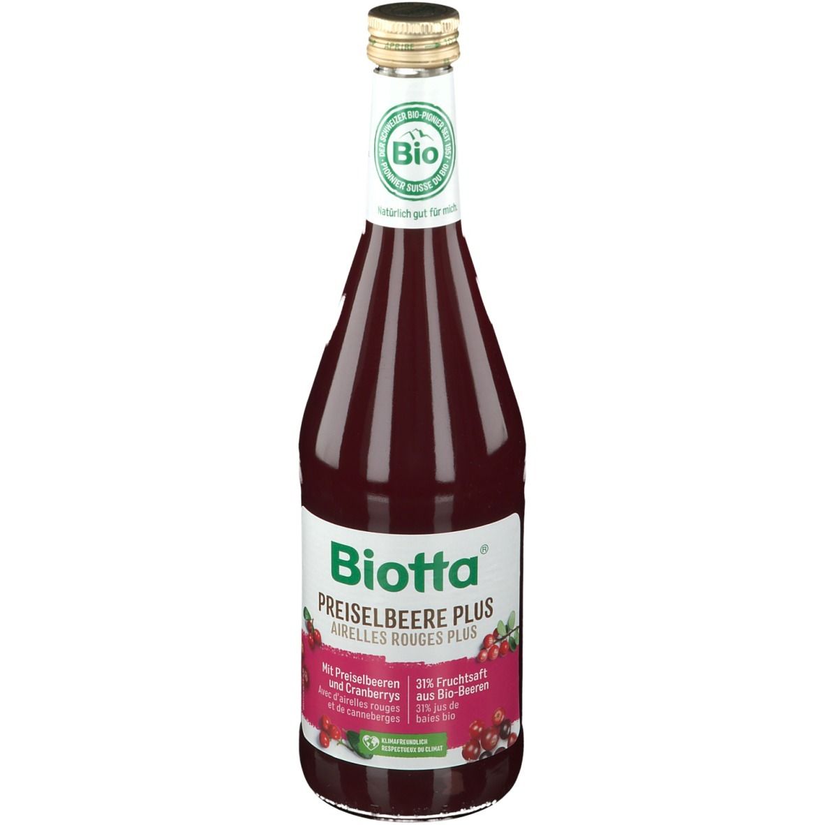 Biotta Bio Preiselbeer Plus Saft 500 ml