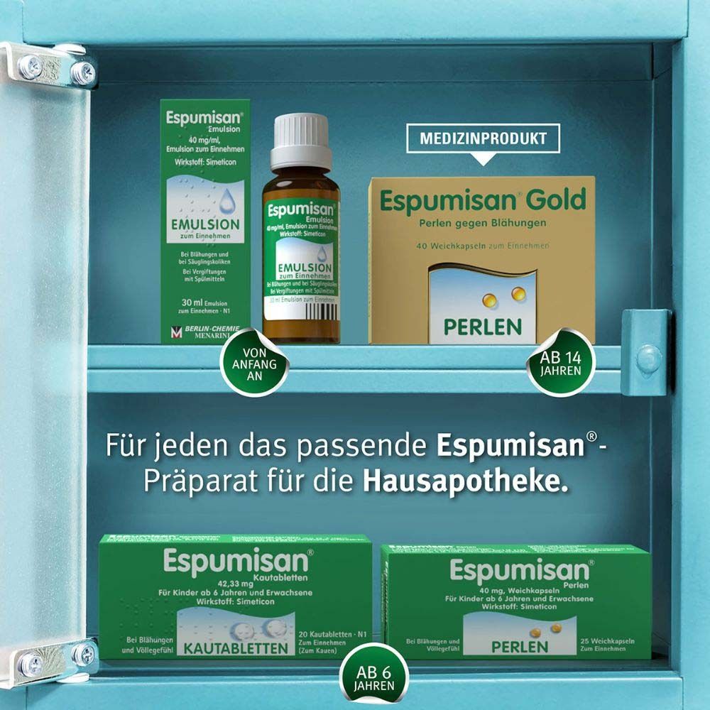Espumisan® Gold Perlen gegen Blähungen