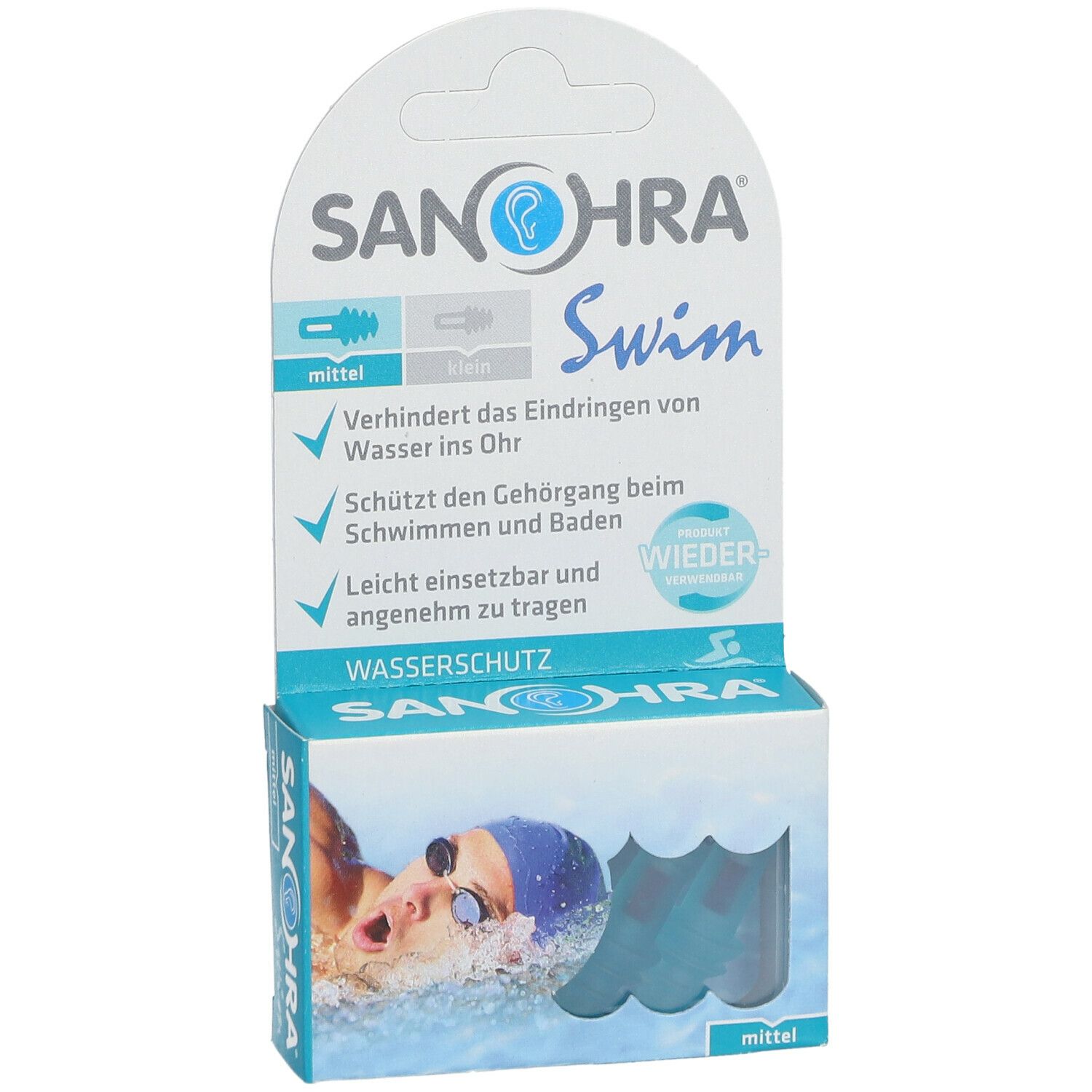 SANOHRA swim - wasserdichte Ohrstöpsel zum Schwimmen