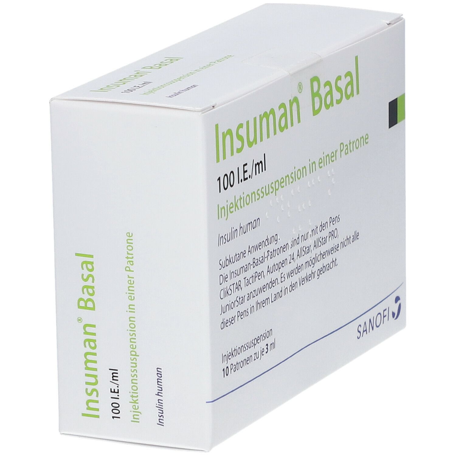 INSUMAN Basal 100 I.E./ml Patrone Zylinder