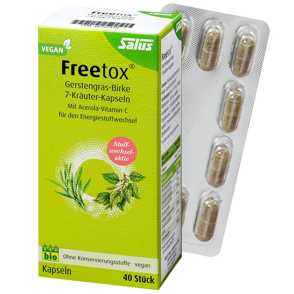 Salus® Freetox® Gerstengras-Birke 7-Kräuter-Kapseln