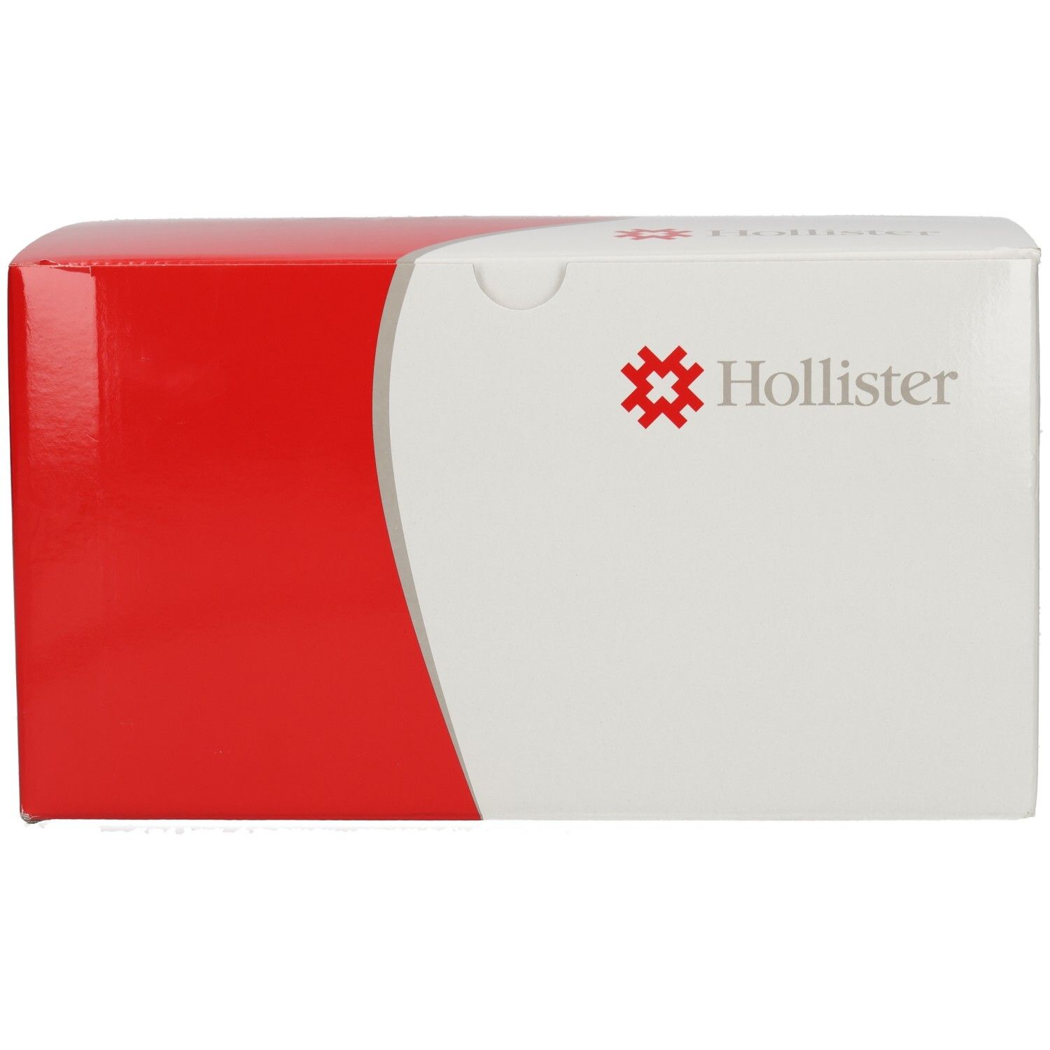Hollister Karton mit rotem und weißem Design. Logo und Produktinformationen sichtbar.