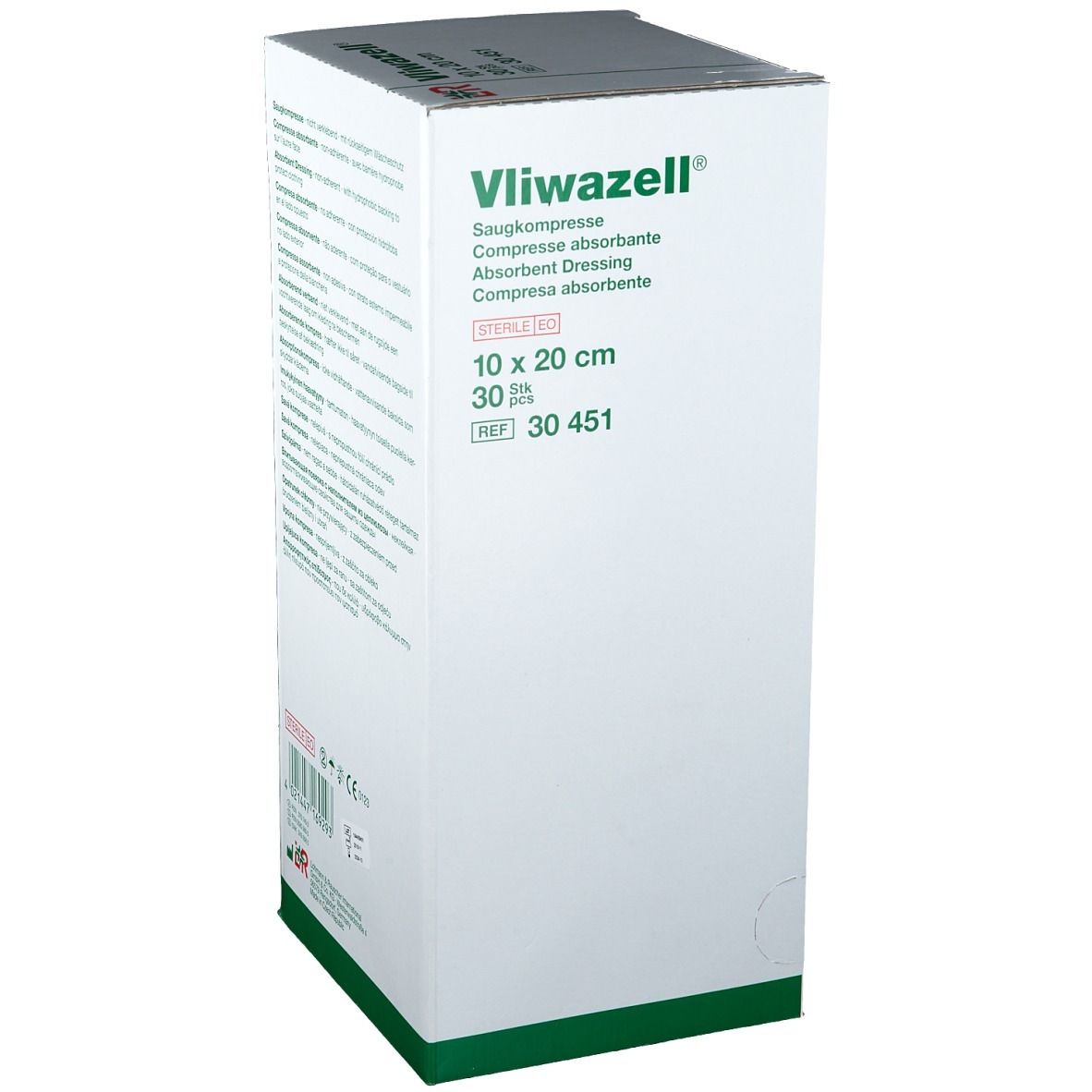 Vliwazell® hochsaugfähige Universalkompresse steril 10 cm x 20 cm