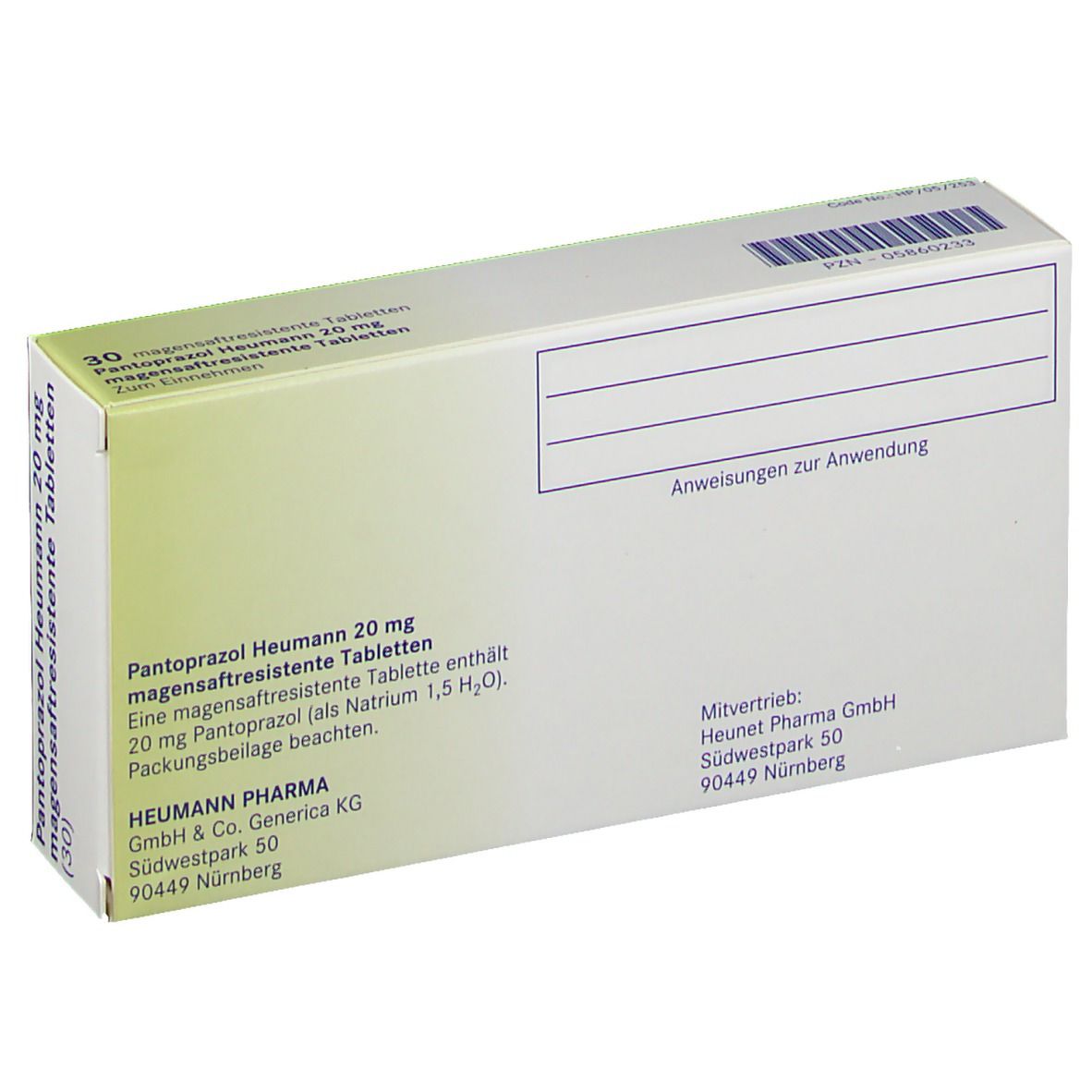 Pantoprazol Heumann 20 mg